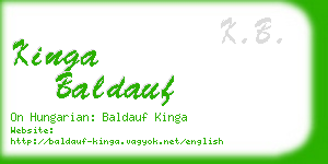 kinga baldauf business card